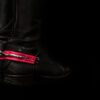 Bright pink crocodile textured spur covers - Slika 3